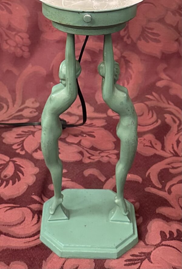 Frankart - Double Nude Art Deco Table Lamp - Image 11