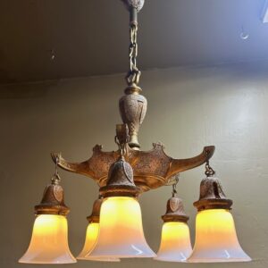 1920s Moroccan Inspired Chandelier / Signed Empire